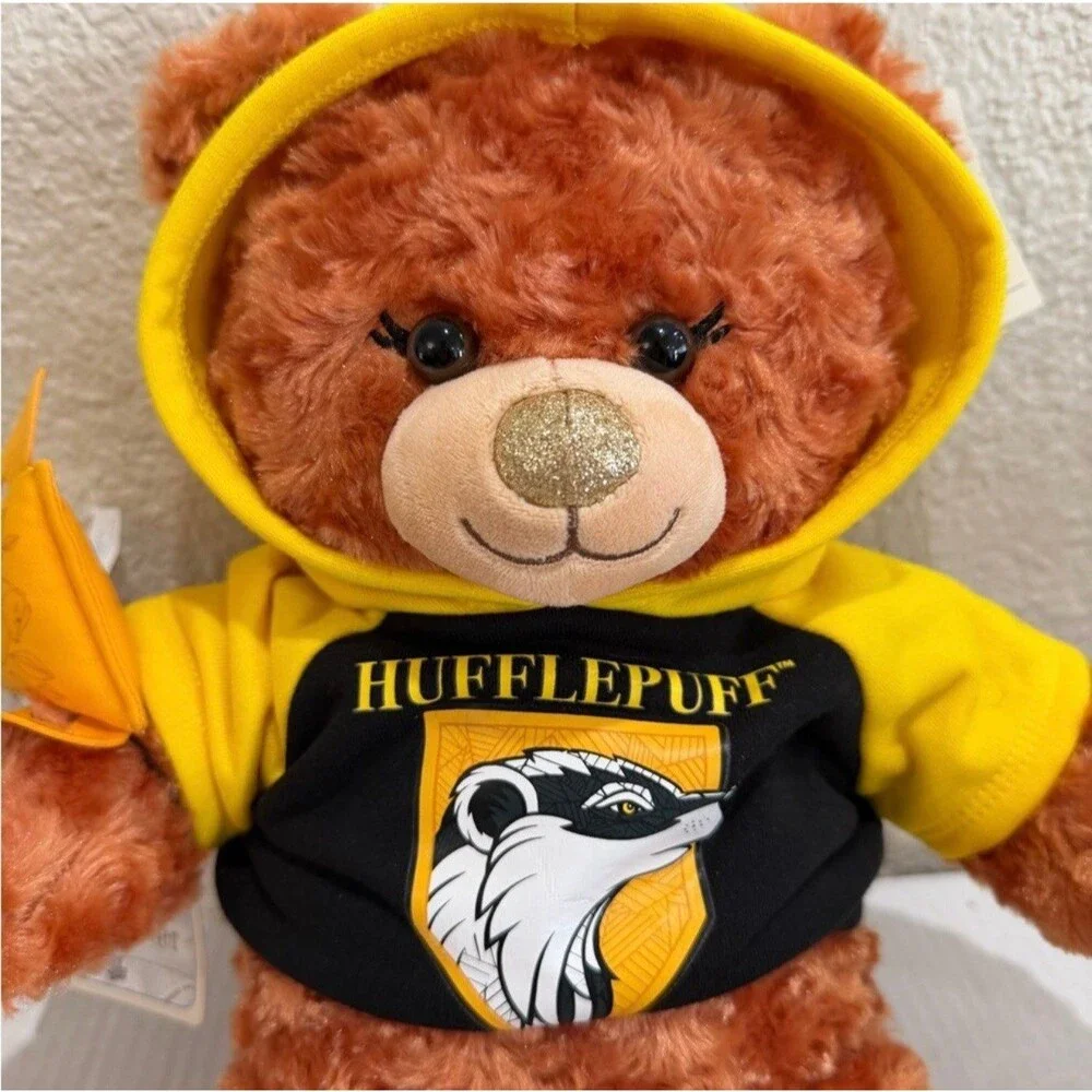 Build-A-Bear Workshop Harry Potter Hufflepuff Teddy Bear Plush with Hoodie & Tag
